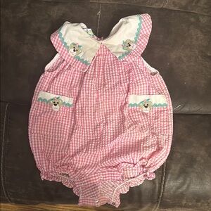 Class Club Pink Gingham Kids One Piece